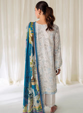 Qprints By Qalamkar Embroidered Lawn 3 Piece Unstitched Suit QLM24QP AR-05 FLORINE